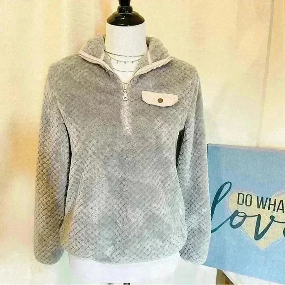 Women’s Soft Half Zip Pullover Sweater - Picture 3 of 5